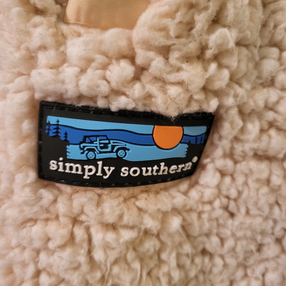 Simply Southern Quater Zip Front Sherpa Pullover - Picture 5 of 7
